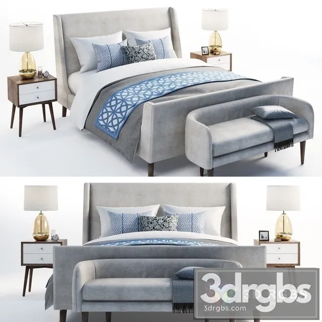 Sleigh Bed 3D Model Download