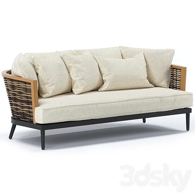 Slettvoll Marty 3 seter sofa 3D Model Slettvoll Marty 3 seter sofa 3D Model