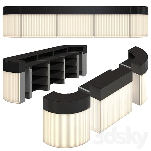 Slide CORDIALE bar counter 3D Model