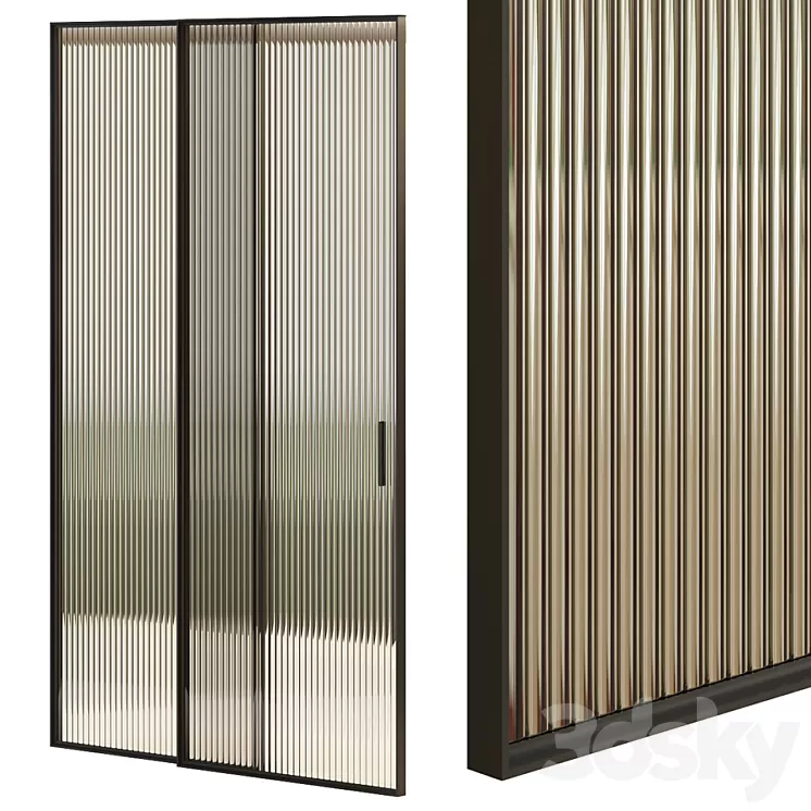 Slide glass doors 01 3D Model Free Download