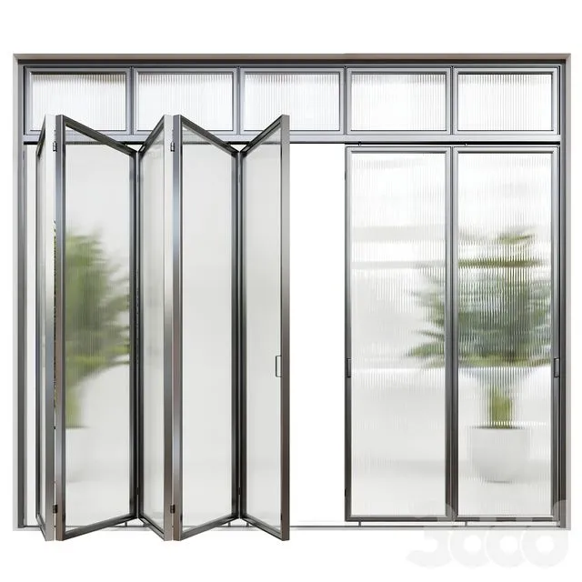 Sliding door 3 3D Model Sliding door 3 3D Model