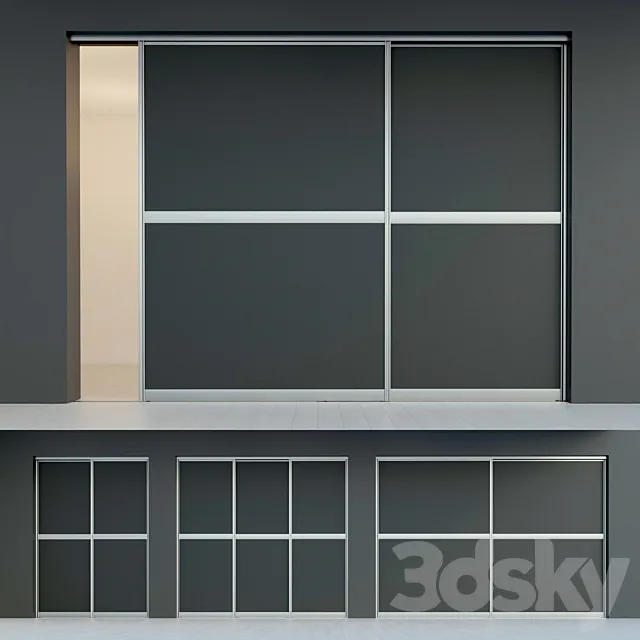 Sliding door. Partition. Closet. five 3DModel