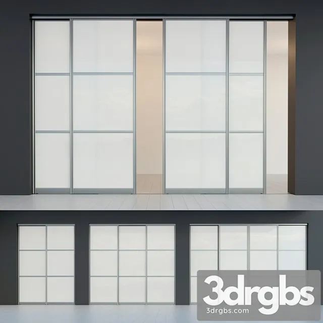 Sliding door. partition. closet. four 3D Model Download