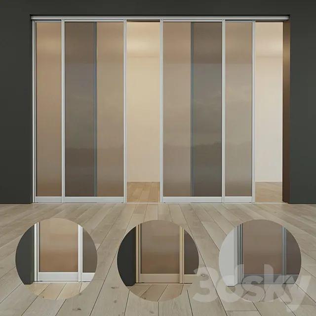 Sliding door. Partition. Closet. one 3D Model
