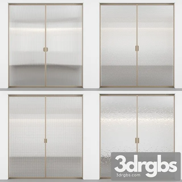 Sliding doors with embossed glass