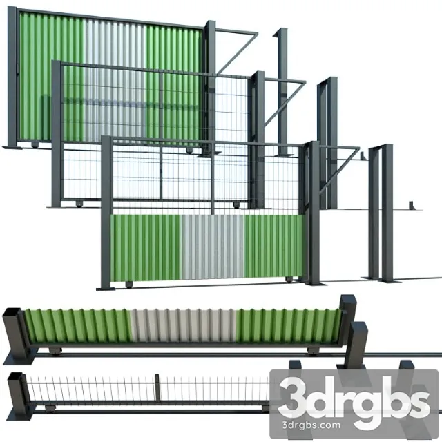 Sliding Gate Gate For Building Plot 3D Model Download