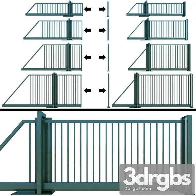 Sliding Gate Wicket 3D Model Download Sliding Gate Wicket 3D Model Download