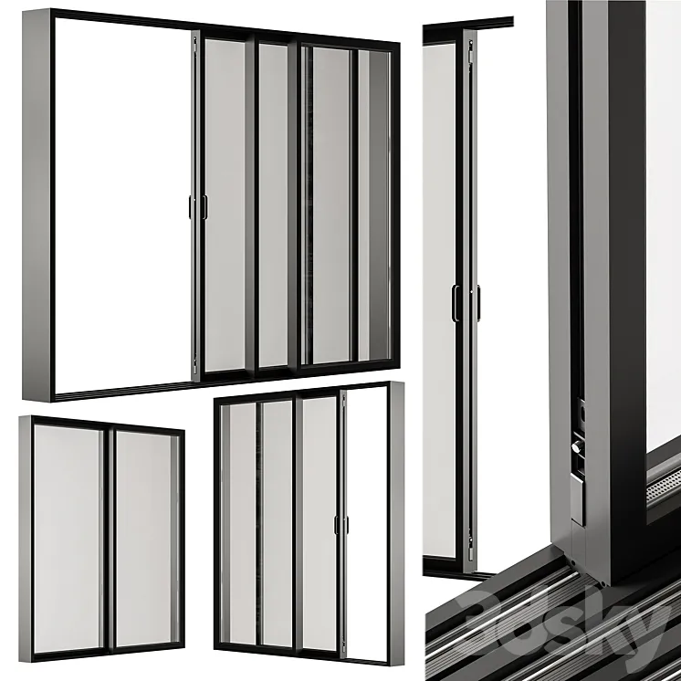Sliding Metal Window – Windows Set 20 3D Model Free Download