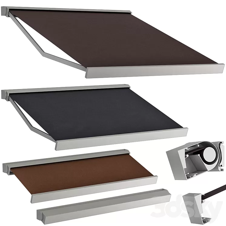 Sliding outdoor awning sun canopy 3D Model Sliding outdoor awning sun canopy 3D Model