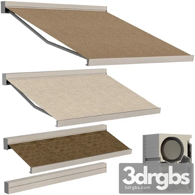 Sliding outdoor awning sun canopy 3D Model Download