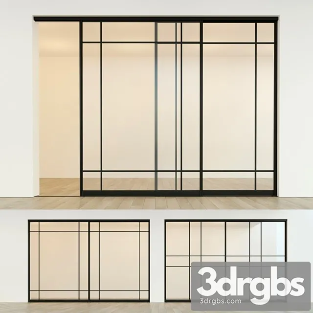 Sliding partition door 12 3D Model Download