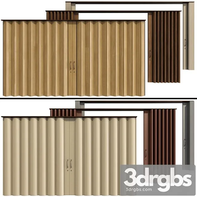 Sliding Partition Wood PVC 3 3D Model Download