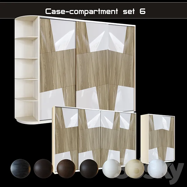 Sliding wardrobe 2.3.4 sections No. 6 3DModel