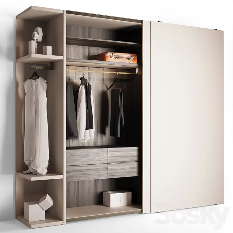 Sliding wardrobe Pianca Nastro 3D Model Free Download