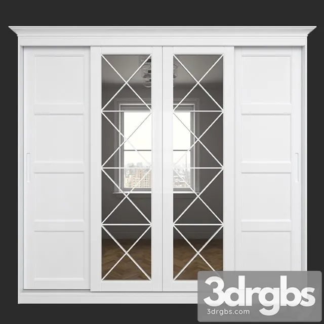 Sliding wardrobe skm-80 (10) 3D Model Download