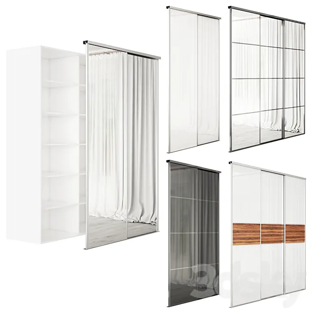 Sliding Wardrobe System 3D Model