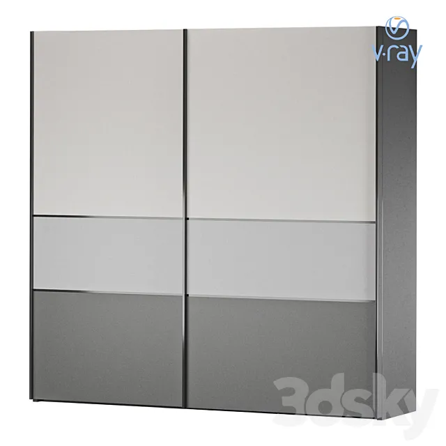 Sliding wardrobe Trio 3D Model Sliding wardrobe Trio 3D Model