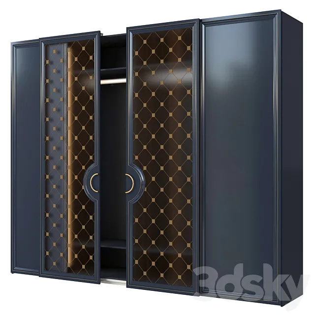 Sliding wardrobe with PS10 Cinetto system (24) 3D Model Sliding wardrobe with PS10 Cinetto system (24) 3D Model