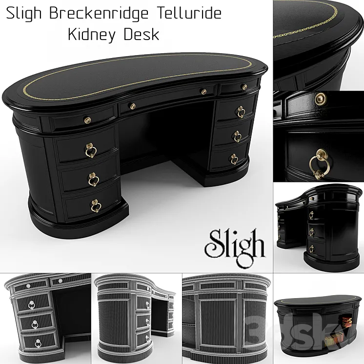 SLIGH BRECKENRIDGE TELLURIDE KIDNEY DESK 3D Model SLIGH BRECKENRIDGE TELLURIDE KIDNEY DESK 3D Model