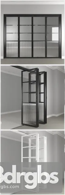 Slim Frane Folding Door 3D Model Download
