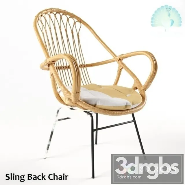 Sling Back Arm Chair 3D Model Download Sling Back Arm Chair 3D Model Download