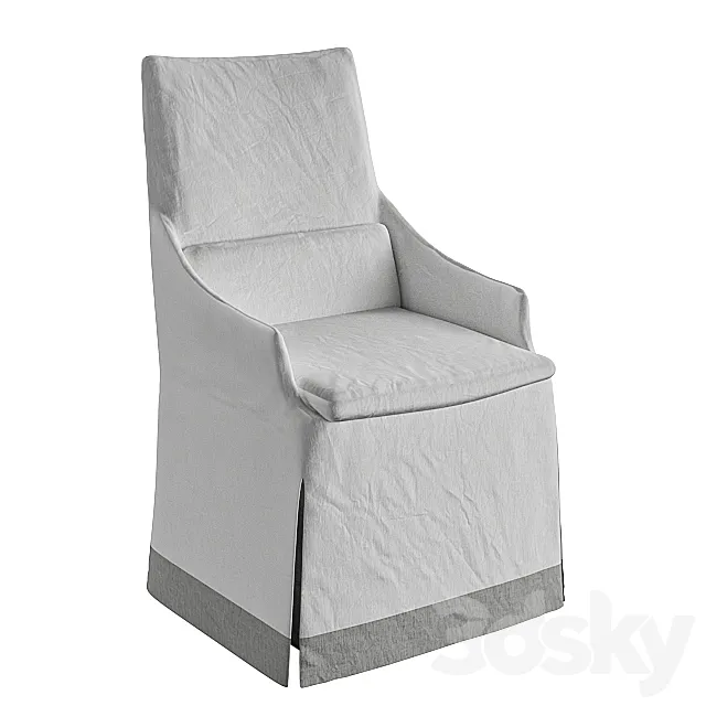 Slip Cover Chair 3D Model