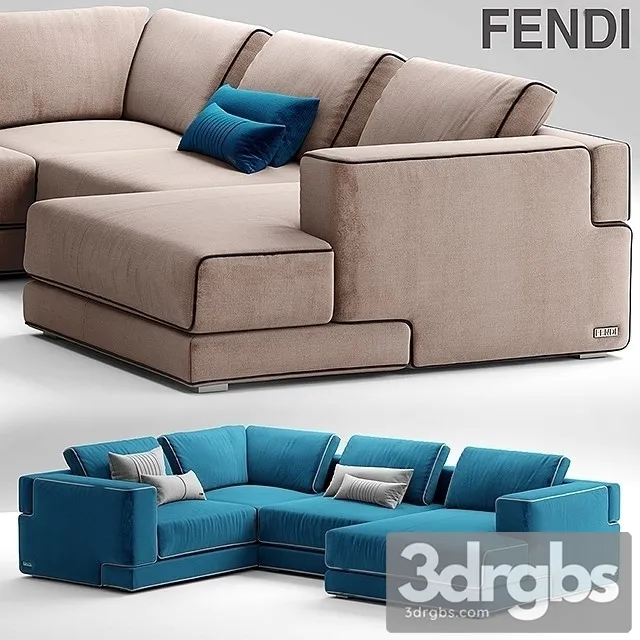 Sloane Fendi Casa Sofa 3D Model Download