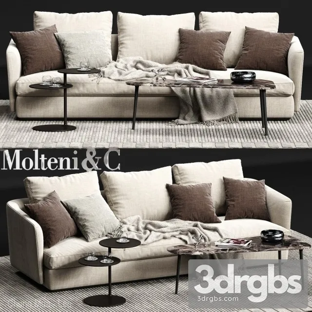 Sloane Sofa 02 3D Model Download