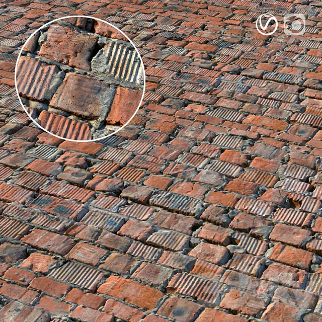 Sloppy Brick Wall Material 3D Model