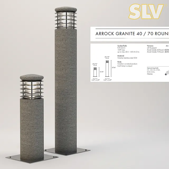 slv ARROK GRANITE ROUND 3D Model