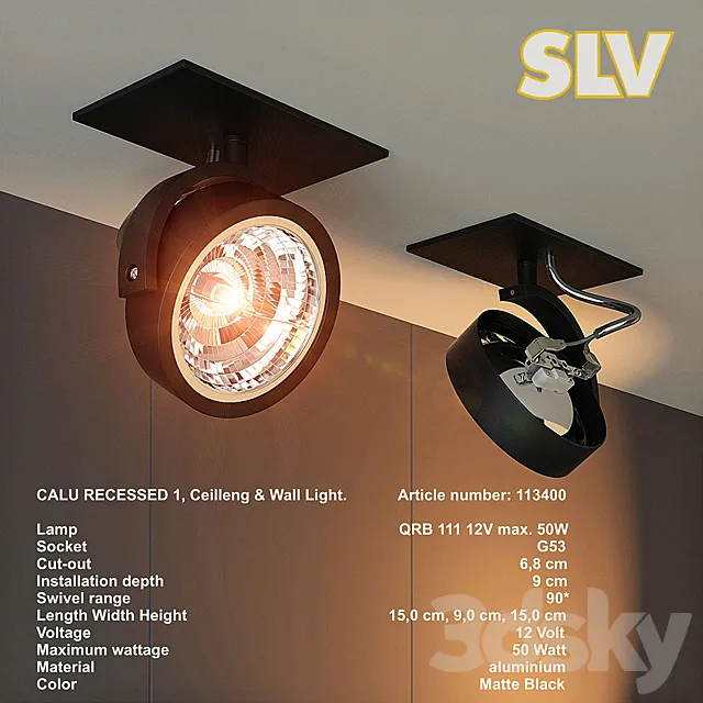 SLV CALU RECESSED 1 3DModel