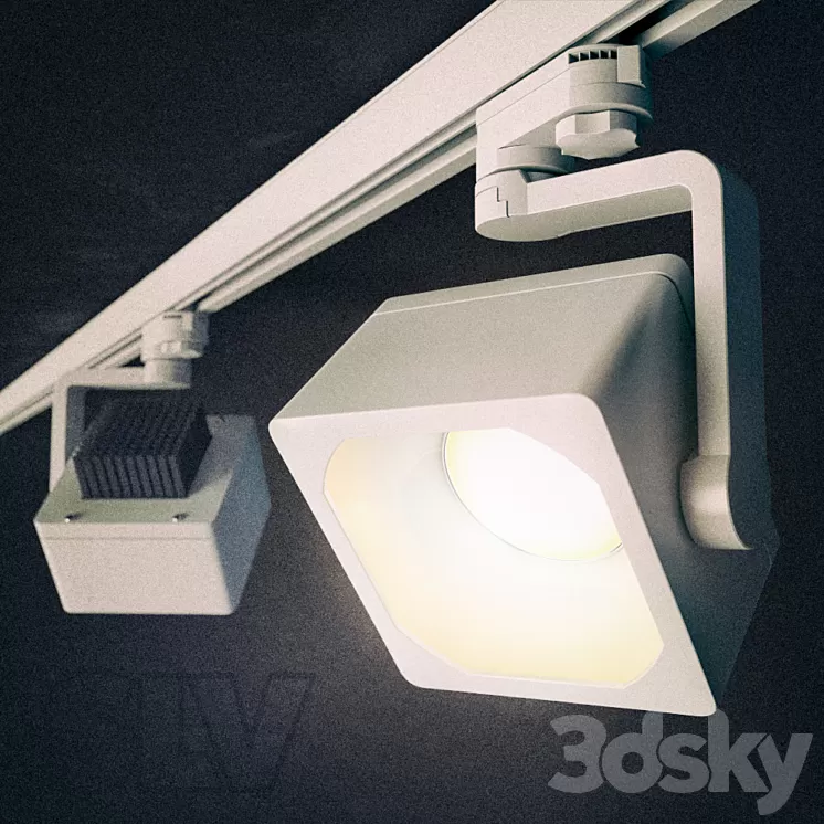 SLV Euro Cube DLMI Spot -white\/silvergrey\/black- 3D Model