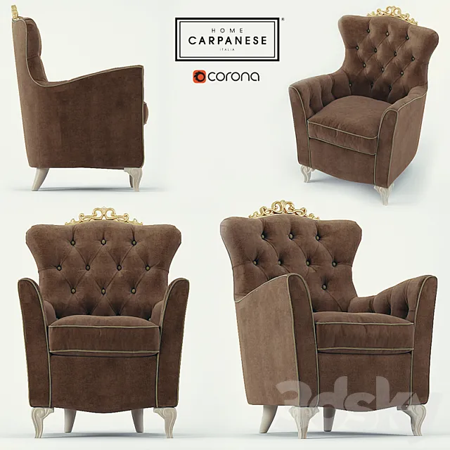 Small armchair Carpanese 3D Model