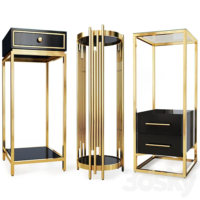 Small console Art Deco 02. Console table by LaLume 3D Model