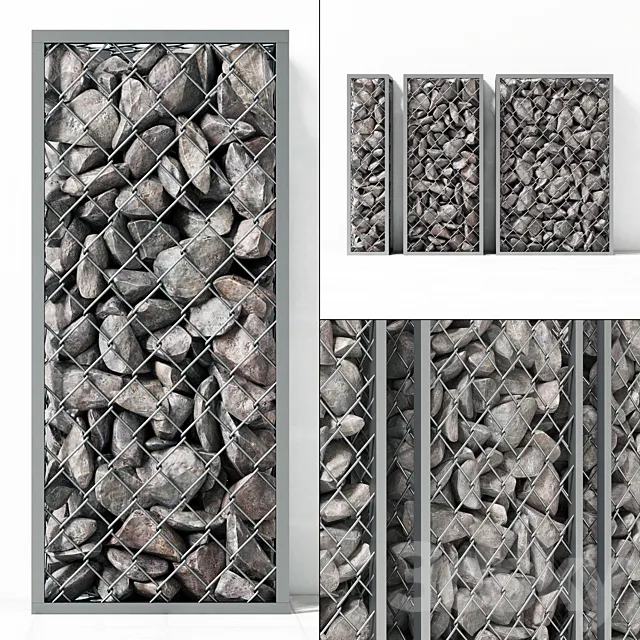 Small Gabion stone rockl _ Small gabions with stones 3D Model Small Gabion stone rockl _ Small gabions with stones 3D Model