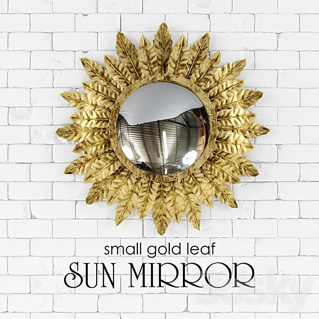 Small gold leaf SUN MIRROR 3D Model Small gold leaf SUN MIRROR 3D Model