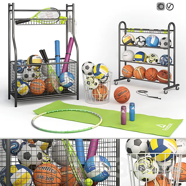 Small gym set 02 3D Model