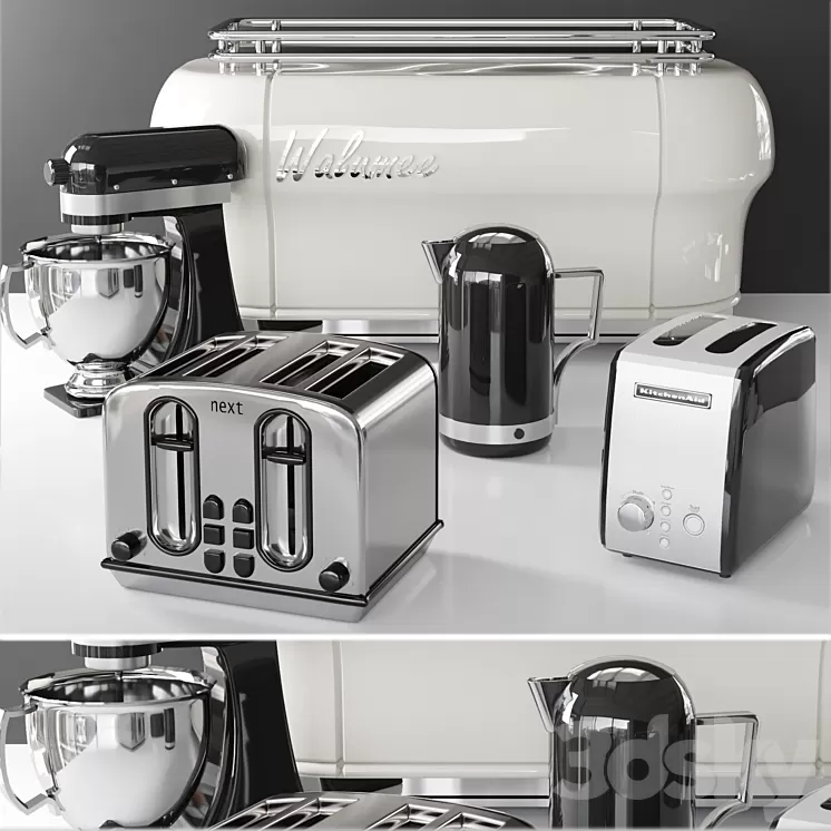 Small kitchen appliances collection 3D Model
