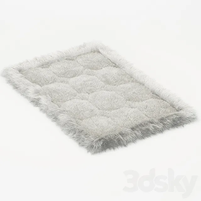 Small soft carpet of alpaca fur 3D Model Small soft carpet of alpaca fur 3D Model