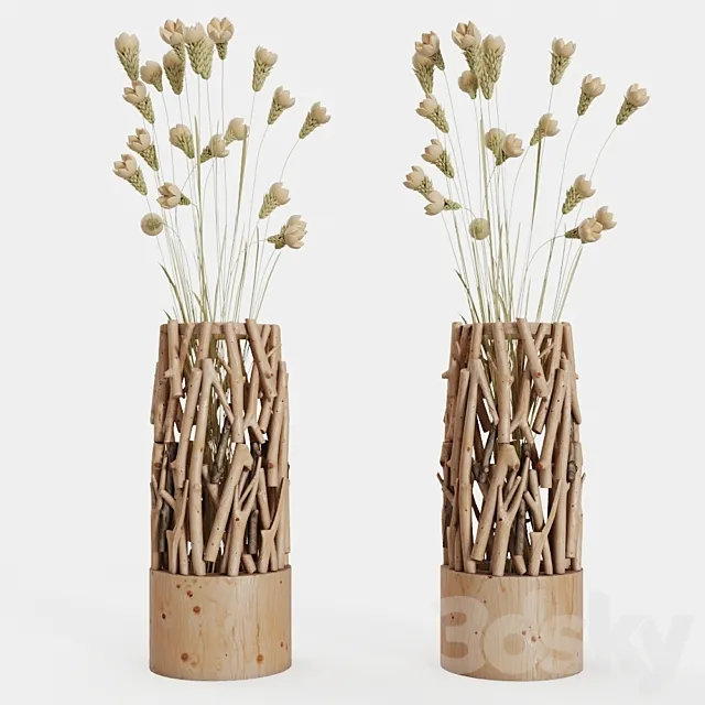Small wood vase stand 3DModel