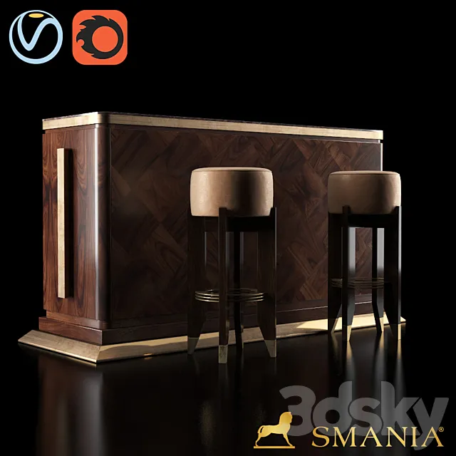 Smania Bar Set 3D Model