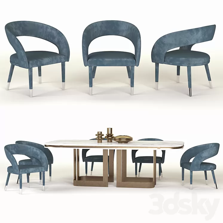 Smania Gatsby Chair 1 3D Model Smania Gatsby Chair 1 3D Model