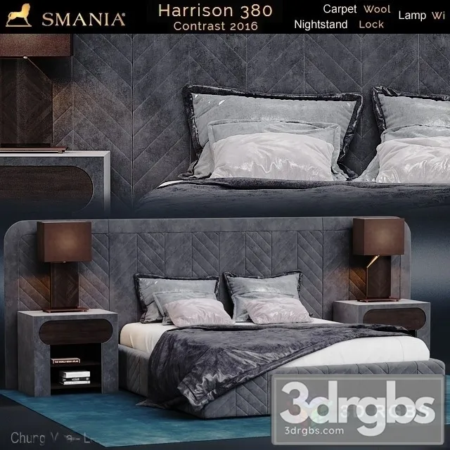 Smania Harrison 380 Bed 3D Model Download