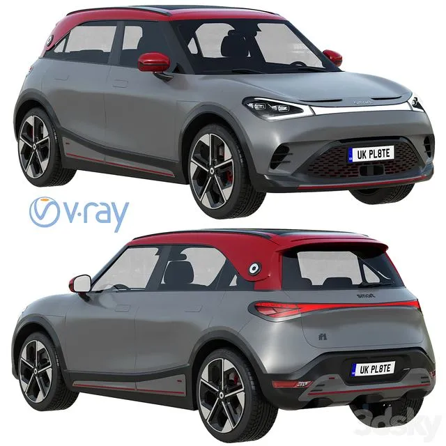 Smart 1 Brabus 3D Model