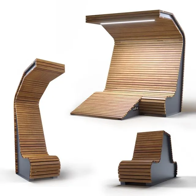 Smart bench ZENIO 3D Model Smart bench ZENIO 3D Model