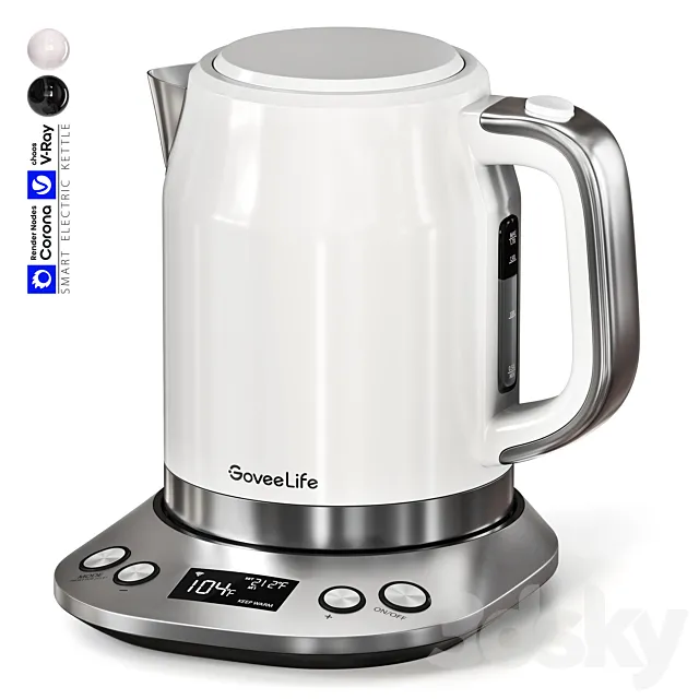 Smart Electric Kettle 3D Model Smart Electric Kettle 3D Model