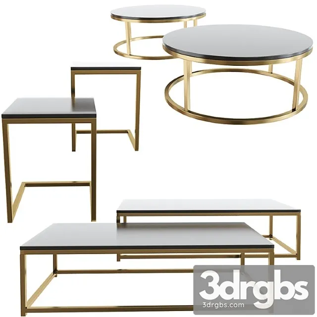 Smart round & rectangle marble coffee table 2 3D Model Download Smart round & rectangle marble coffee table 2 3D Model Download