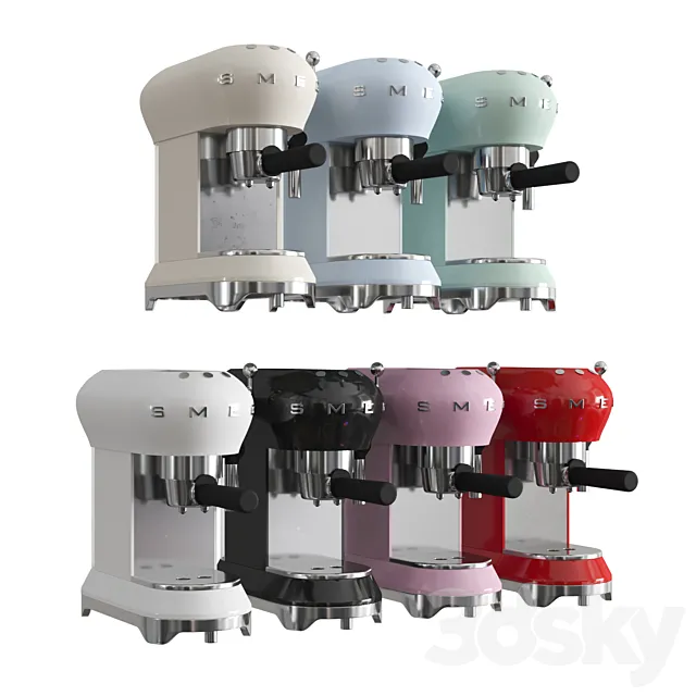 Smeg Coffee Machine_01 3D Model Smeg Coffee Machine_01 3D Model