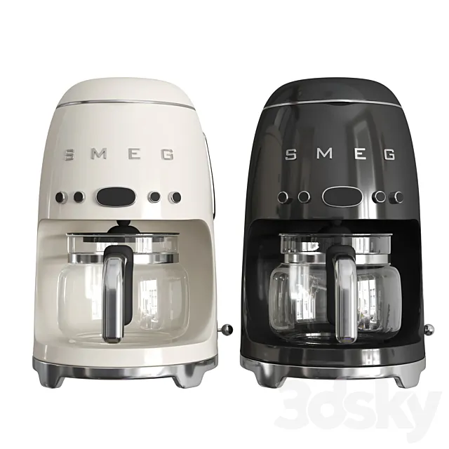 Smeg Coffee Machine_02 3D Model Smeg Coffee Machine_02 3D Model