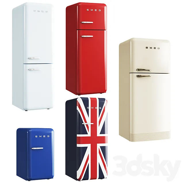 SMEG FAB Refrigerator 3DModel SMEG FAB Refrigerator 3DModel